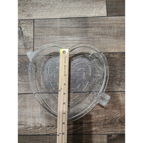 Vintage Safe Bake Heart Shape Glass PIE Dish Cupid Arrow Valentines Made In USA - Picture 7 of 7